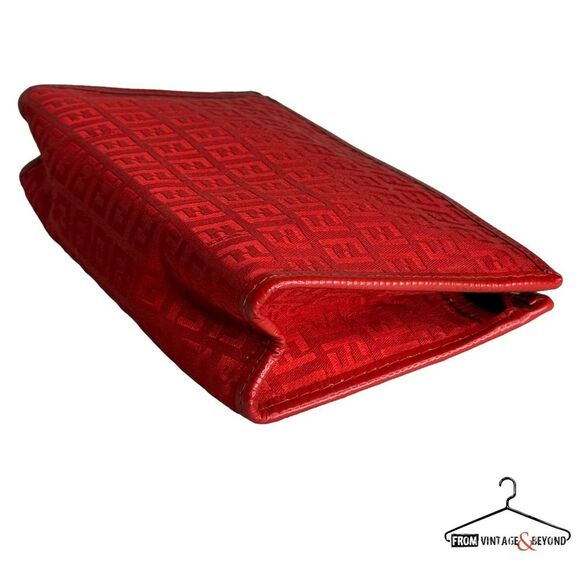 Vintage Fendi Clutch Monogram Canvas Leather - Picture 4 of 10